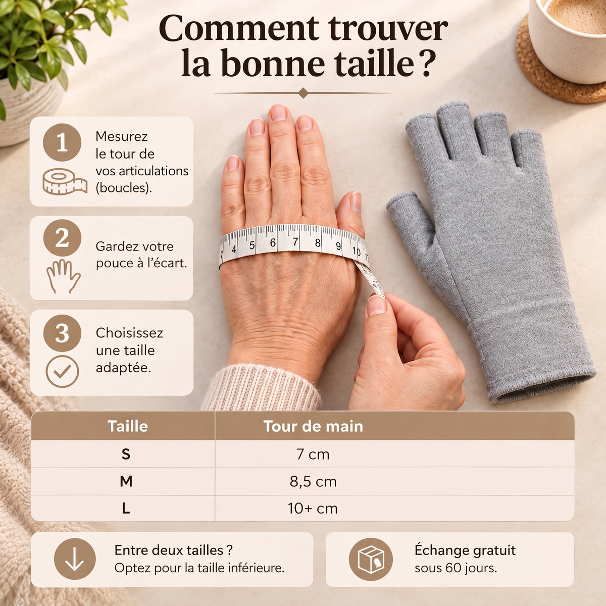 Gants de Compression en Bambou
