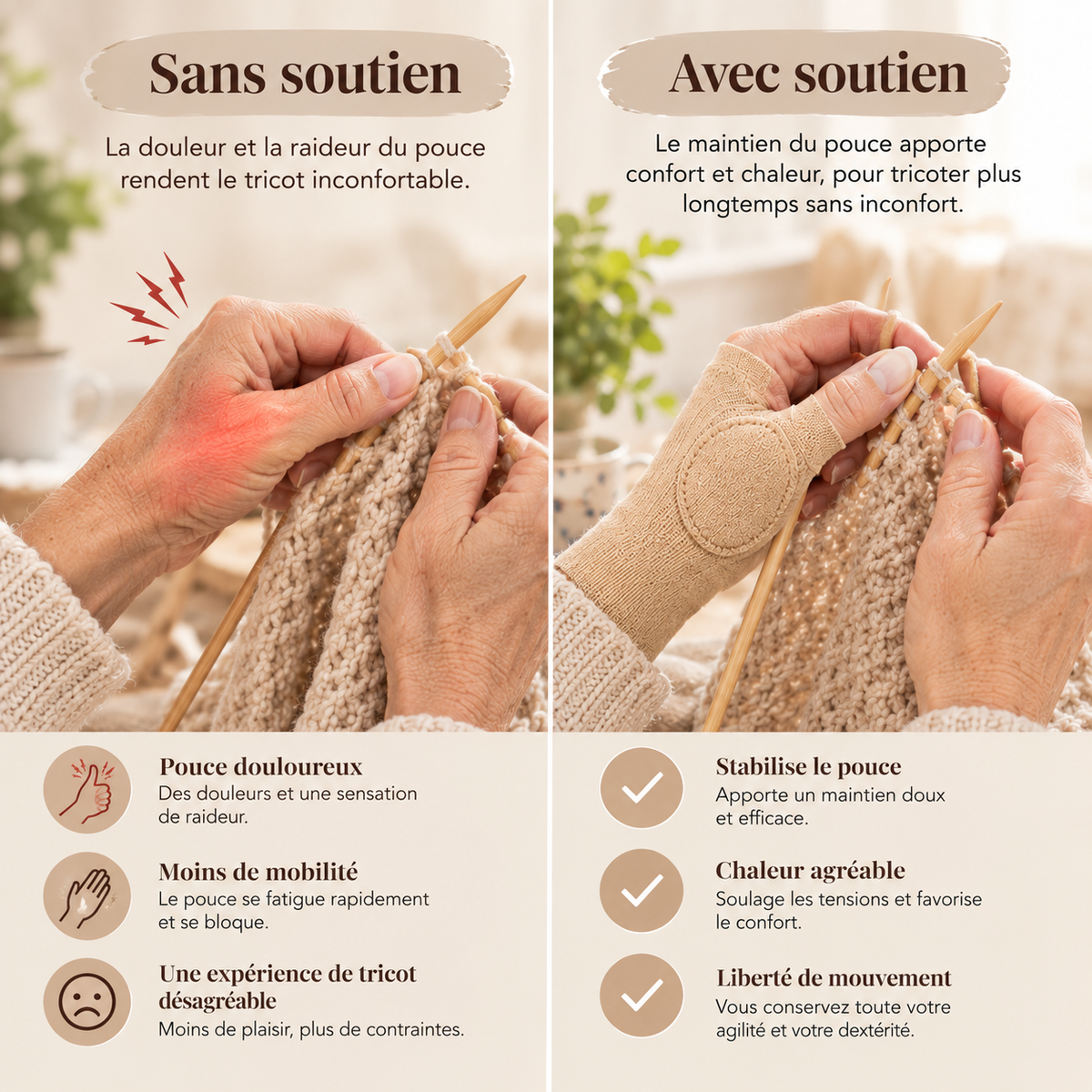 Le stabilisateur de pouce – Tricot & Crochet