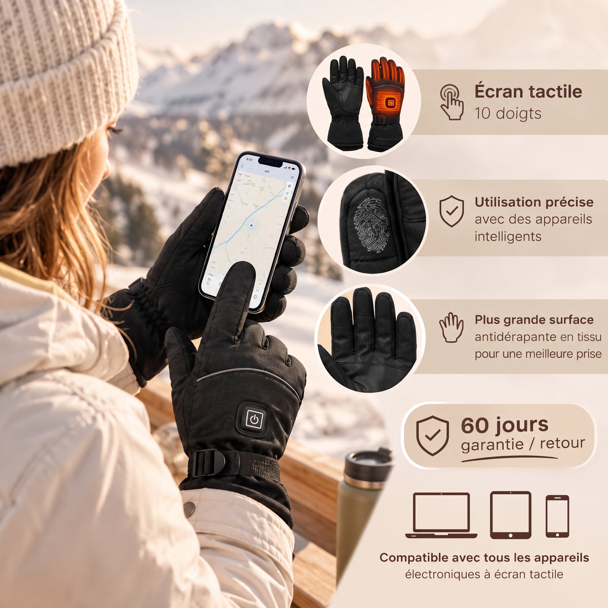 Gants Chauffants Rechargeables