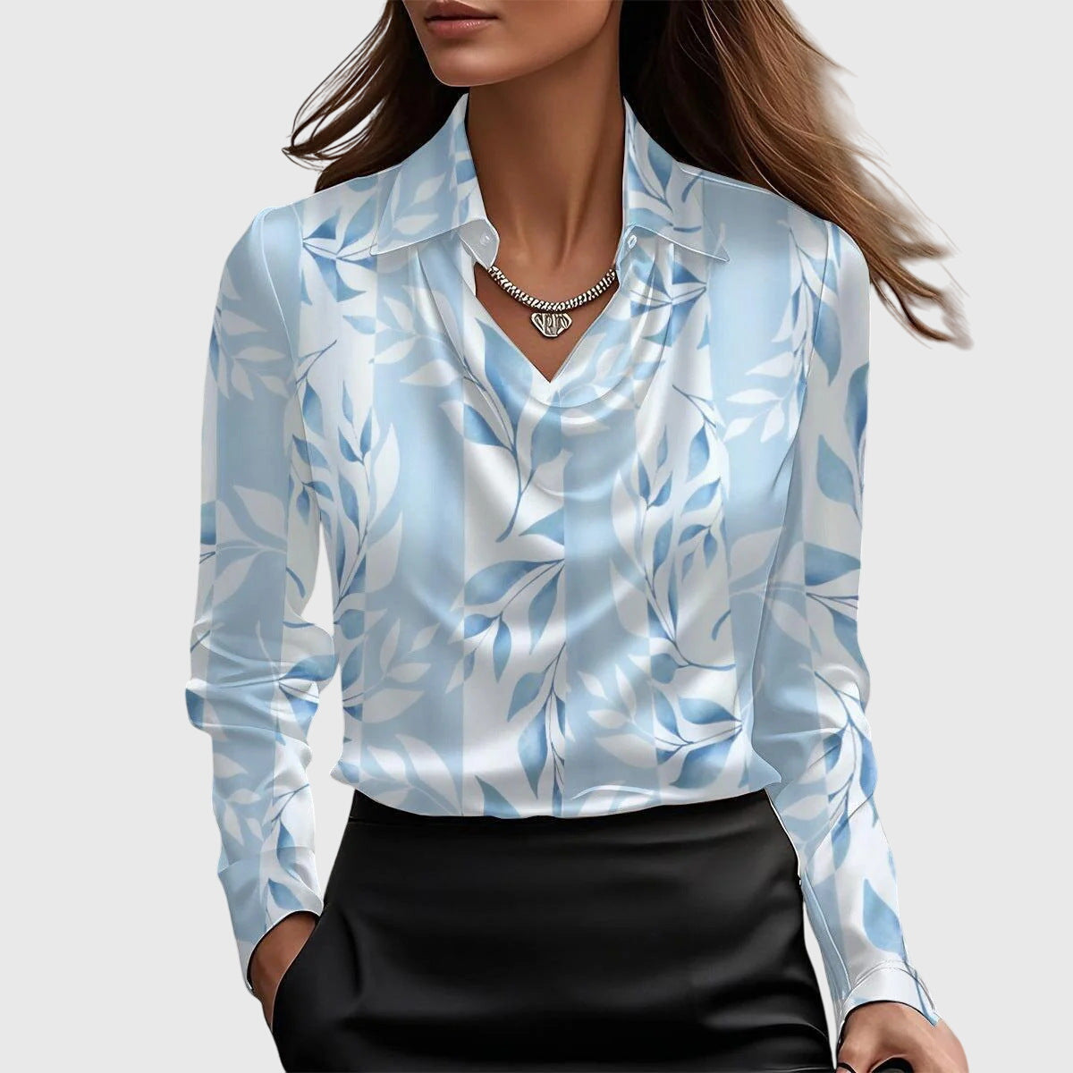 Light Blue Floral / 3XL